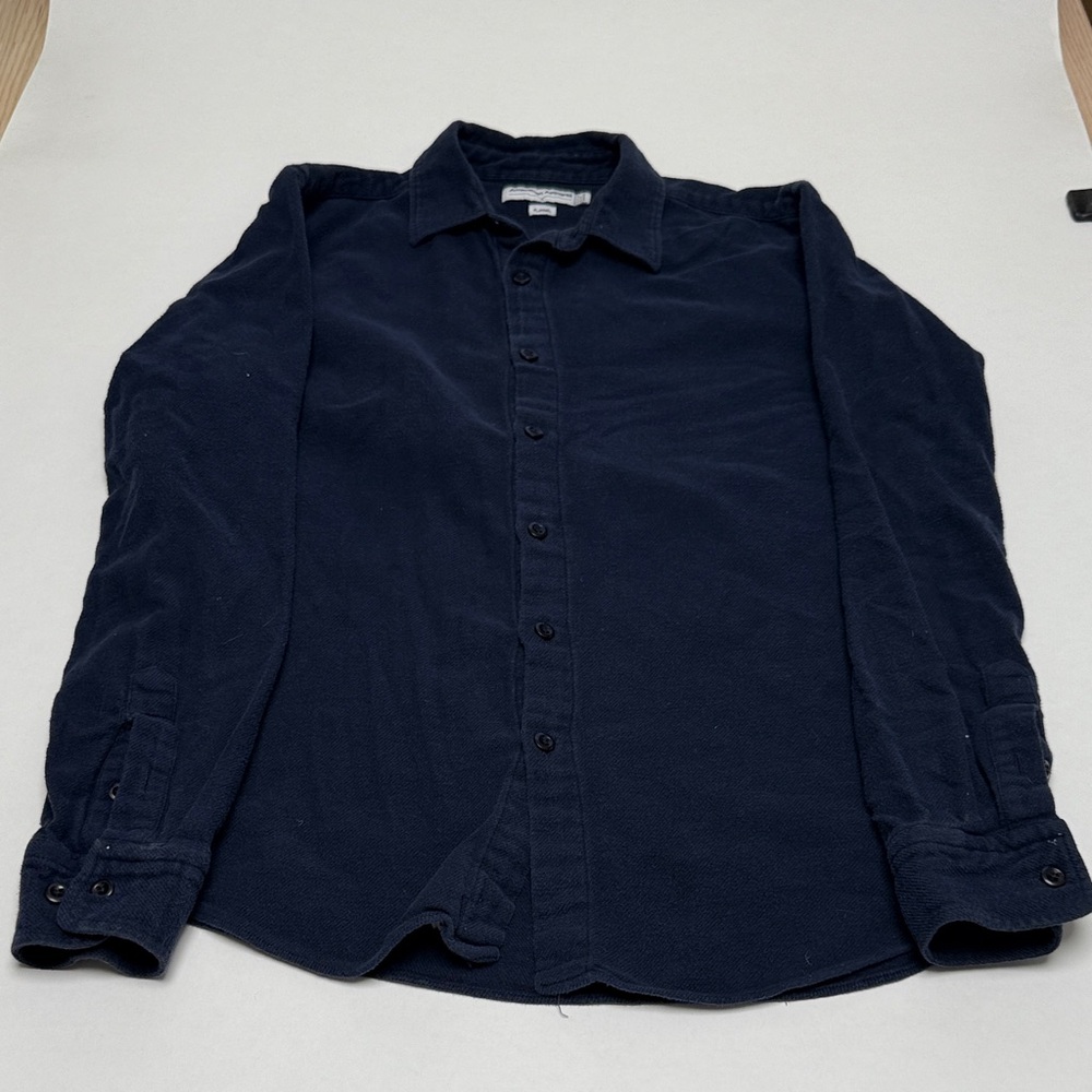 Men's American Apparel Navy Blue Flannel Shirt